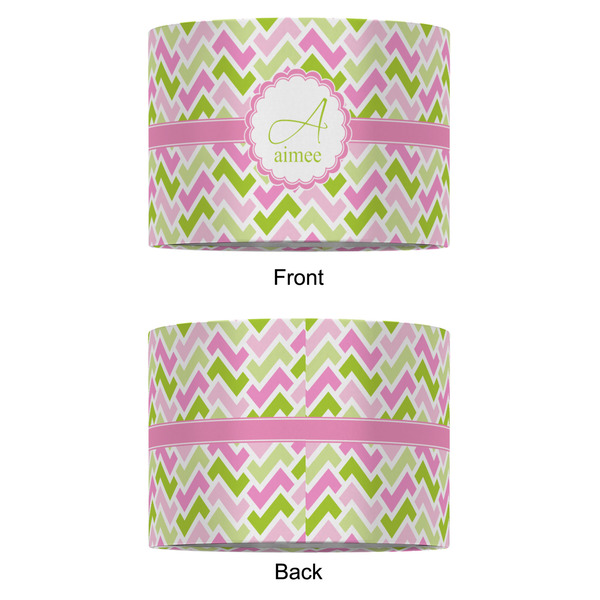 Pink & Green Geometric 12" Drum Lampshade - APPROVAL (Fabric)