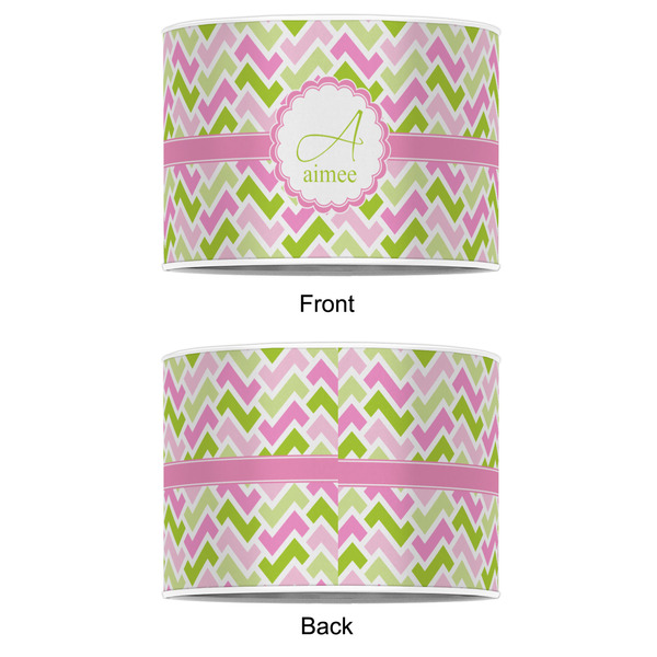 Pink & Green Geometric 12" Drum Lampshade - APPROVAL (Poly Film)