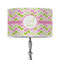 Pink & Green Geometric 12" Drum Lamp Shade - Poly-film (Personalized)