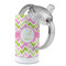 Pink & Green Geometric 12 oz Stainless Steel Sippy Cups - Top Off