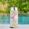 Pink & Green Geometric Can Cooler - Tall 12oz - In Context