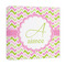 Pink & Green Geometric Canvas Print - 12x12 (Personalized)