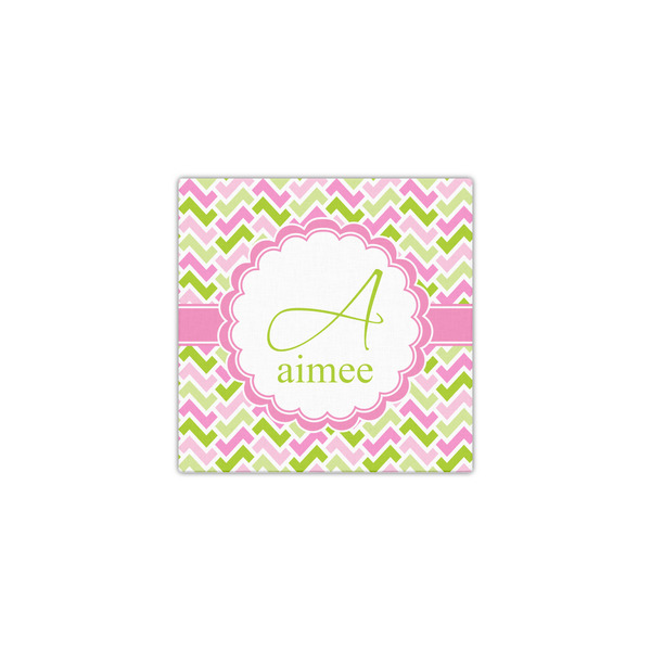 Pink & Green Geometric 12x12 - Canvas Print - Front View