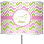 Pink & Green Geometric 13" Drum Lamp Shade (Personalized)