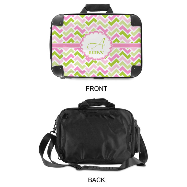 Pink & Green Geometric 15" Hard Shell Briefcase - APPROVAL