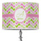 Pink & Green Geometric 16" Drum Lampshade - ON STAND (Poly Film)