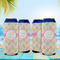 Pink & Green Geometric 16oz Can Sleeve - Set of 4 - LIFESTYLE
