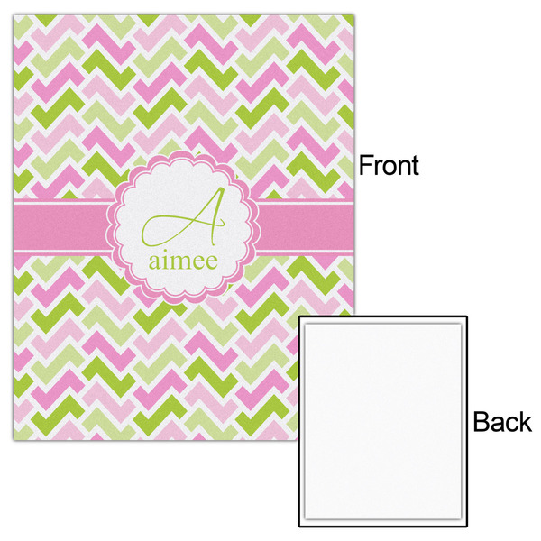 Pink & Green Geometric 16x20 - Matte Poster - Front & Back