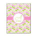 Pink & Green Geometric Wood Print - 16x20 (Personalized)