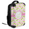 Pink & Green Geometric 18" Hard Shell Backpacks - ANGLED VIEW