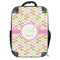 Pink & Green Geometric 18" Hard Shell Backpacks - FRONT