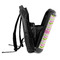 Pink & Green Geometric 18" Hard Shell Backpacks - SIDE OPEN