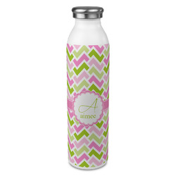 Pink & Green Geometric 20oz Stainless Steel Water Bottle - Full Print (Personalized)