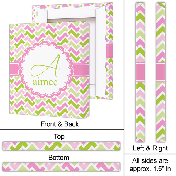 Pink & Green Geometric 20x24 - Canvas Print - Approval