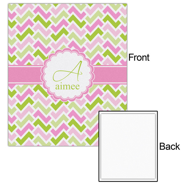 Pink & Green Geometric 20x24 - Matte Poster - Front & Back