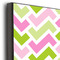 Pink & Green Geometric 20x24 Wood Print - Closeup