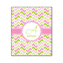 Pink & Green Geometric Wood Print - 20x24 (Personalized)