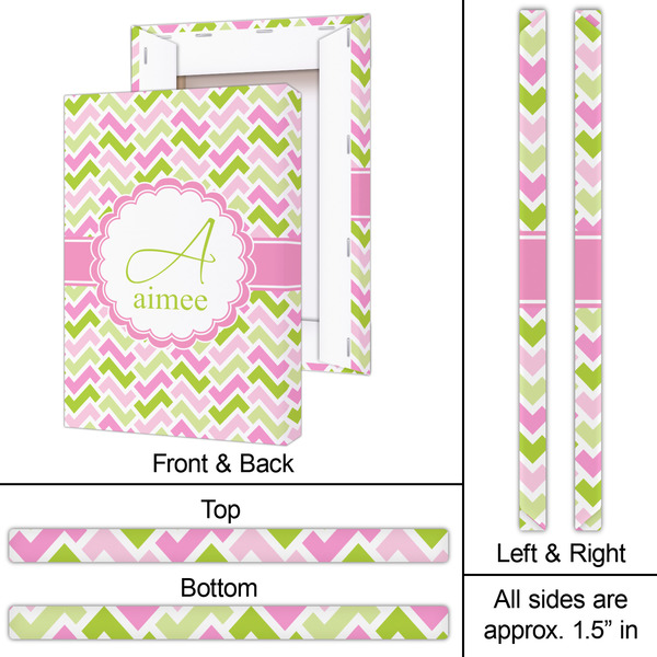 Pink & Green Geometric 20x30 - Canvas Print - Approval