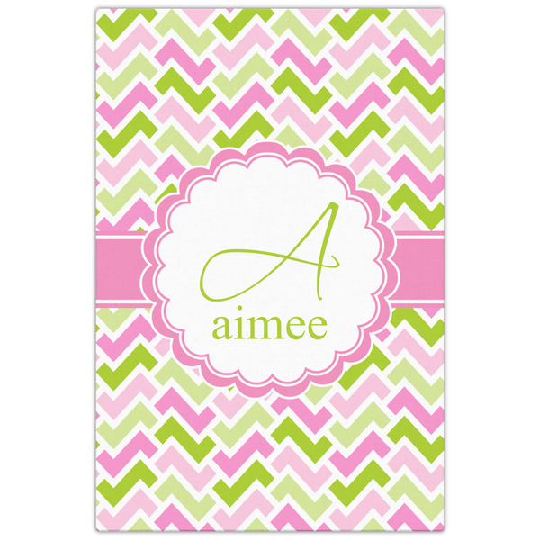 Pink & Green Geometric 20x30 - Canvas Print - Front View