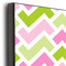 Pink & Green Geometric 20x30 Wood Print - Closeup