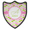 Pink & Green Geometric 3 Point Shield