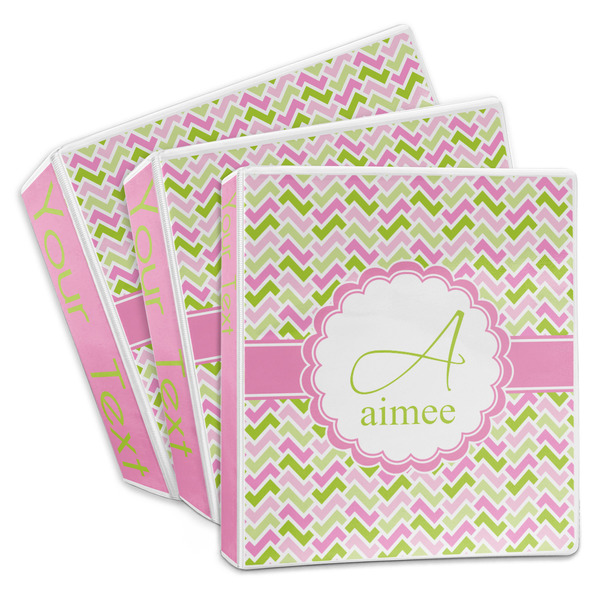 Pink & Green Geometric 3-Ring Binder Group