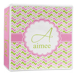 Pink & Green Geometric 3-Ring Binder - 2 inch (Personalized)