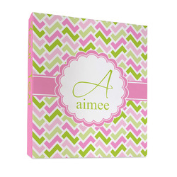 Pink & Green Geometric 3 Ring Binder - Full Wrap - 1" (Personalized)