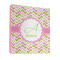 Pink & Green Geometric 3 Ring Binder - Full Wrap - 1" (Personalized)