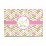 Pink & Green Geometric 4' x 6' Indoor Area Rug (Personalized)