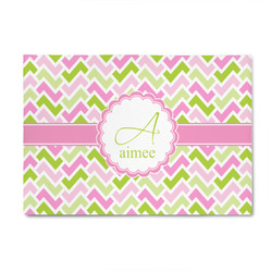 Pink & Green Geometric 4' x 6' Indoor Area Rug (Personalized)