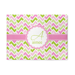 Pink & Green Geometric Area Rug (Personalized)