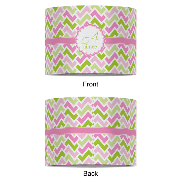 Pink & Green Geometric 8" Drum Lampshade - APPROVAL (Fabric)