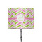 Pink & Green Geometric 8" Drum Lampshade - ON STAND (Fabric)