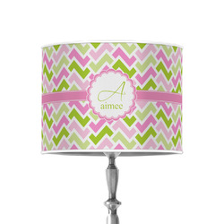 Pink & Green Geometric 8" Drum Lamp Shade - Poly-film (Personalized)