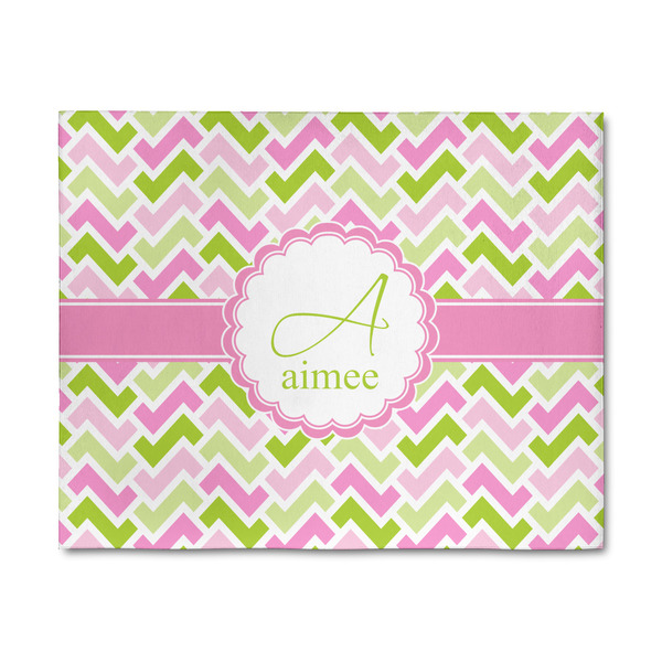 Custom Pink & Green Geometric 8' x 10' Patio Rug (Personalized)