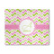 Pink & Green Geometric 8'x10' Patio Rug - Front/Main