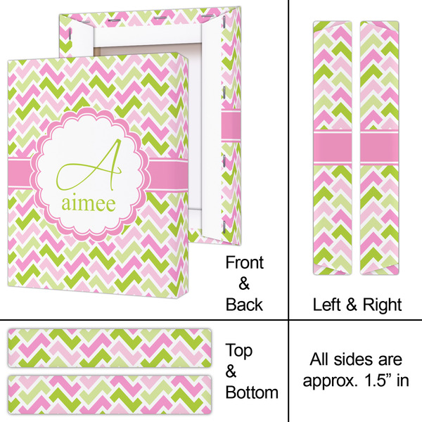 Pink & Green Geometric 8x10 - Canvas Print - Approval