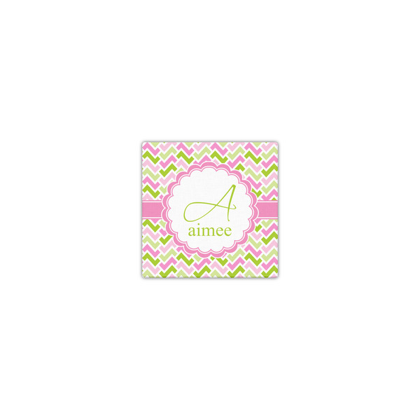 Pink & Green Geometric 8x8 - Canvas Print - Front View
