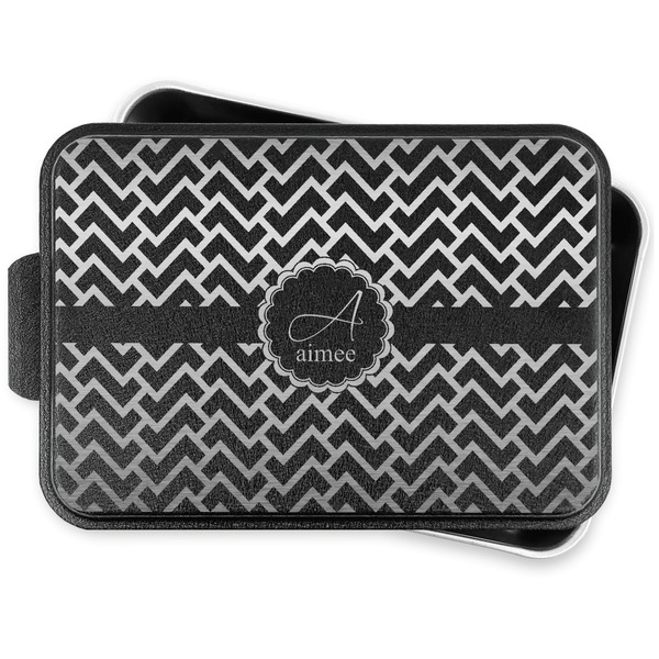 Custom Pink & Green Geometric Aluminum Baking Pan with Lid (Personalized)