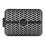 Pink & Green Geometric Aluminum Baking Pan with Black Lid (Personalized)