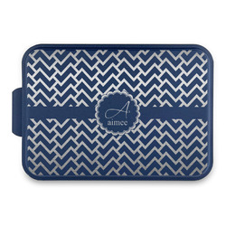 Pink & Green Geometric Aluminum Baking Pan with Navy Lid (Personalized)