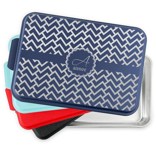 Pink & Green Geometric Aluminum Cake Pan with Lid - PARENT/MAIN