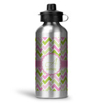 Pink & Green Geometric Water Bottles - 20 oz - Aluminum (Personalized)