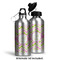 Pink & Green Geometric Aluminum Water Bottle - Alternate lid options