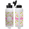 Pink & Green Geometric Aluminum Water Bottle - White APPROVAL