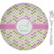 Pink & Green Geometric Appetizer / Dessert Plate