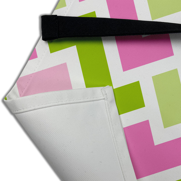 Pink & Green Geometric Apron - (Detail)