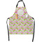Pink & Green Geometric Apron With Pockets w/ Name and Initial