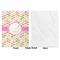 Pink & Green Geometric Baby Blanket (Single Side - Printed Front, White Back)